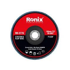 سنباده فلاپ زیرکونیم 180 میلی‌متر کد RH-3776 برند رونیکس