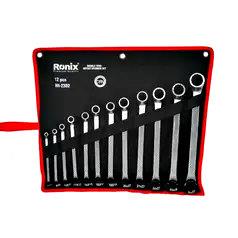 مجموعه 12 عددی آچار دو سر رینگ کد RH-2302 برند رونیکس